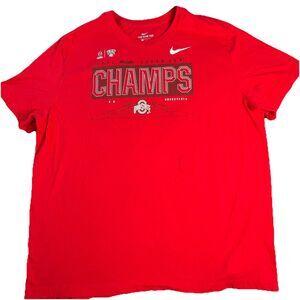Nike Ohio State Buckeyes Shirt Mens 2XL 2021 Sugar Bowl Champs T-Shirt Red NCAA